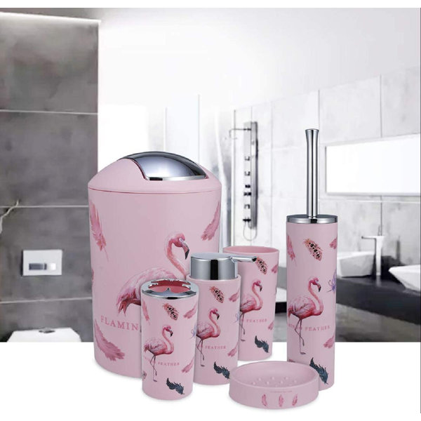 Flamingo Bathroom Accessories Set Everything Bathroom